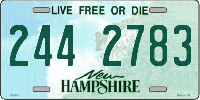NH license plate 2442783