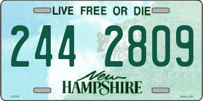 NH license plate 2442809