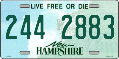 NH license plate 2442883
