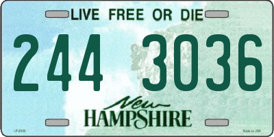 NH license plate 2443036