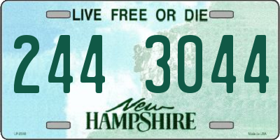 NH license plate 2443044