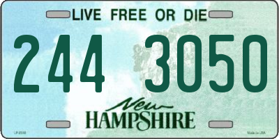 NH license plate 2443050