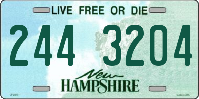 NH license plate 2443204