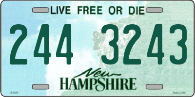 NH license plate 2443243