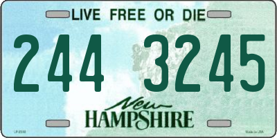 NH license plate 2443245