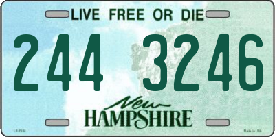 NH license plate 2443246