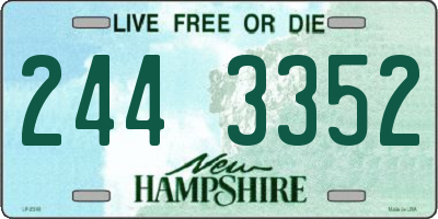 NH license plate 2443352