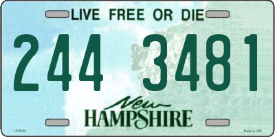 NH license plate 2443481