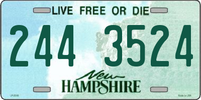 NH license plate 2443524