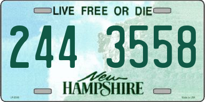 NH license plate 2443558