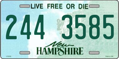 NH license plate 2443585