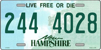NH license plate 2444028