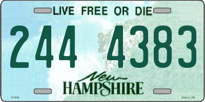 NH license plate 2444383