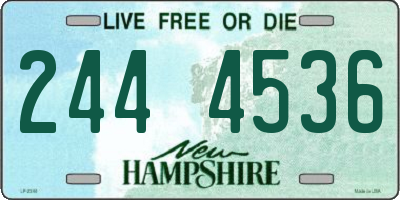 NH license plate 2444536