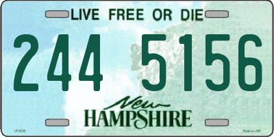 NH license plate 2445156
