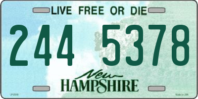 NH license plate 2445378