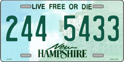 NH license plate 2445433