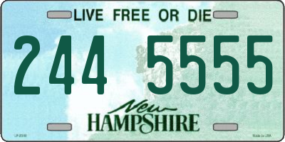 NH license plate 2445555