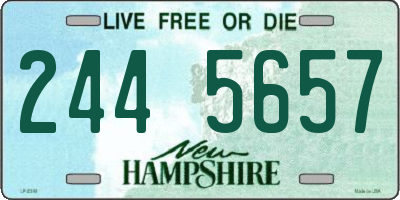NH license plate 2445657