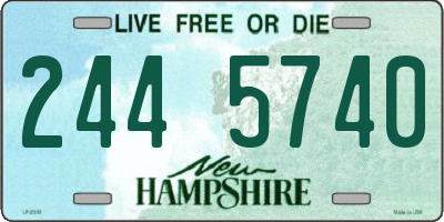 NH license plate 2445740