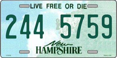 NH license plate 2445759