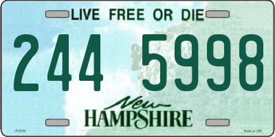 NH license plate 2445998