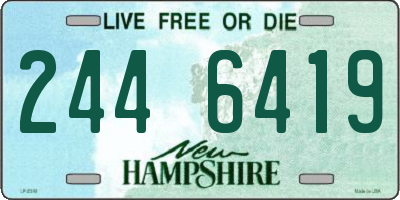 NH license plate 2446419