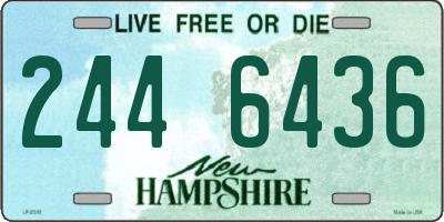 NH license plate 2446436