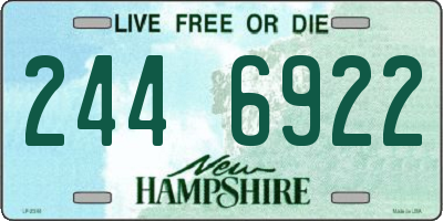 NH license plate 2446922
