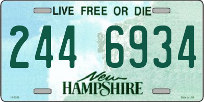 NH license plate 2446934