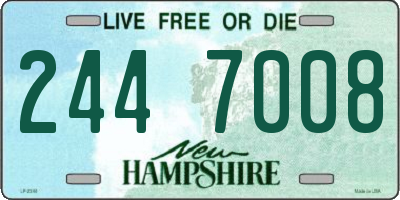 NH license plate 2447008