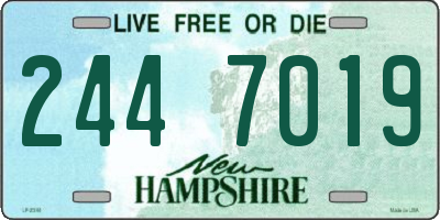 NH license plate 2447019