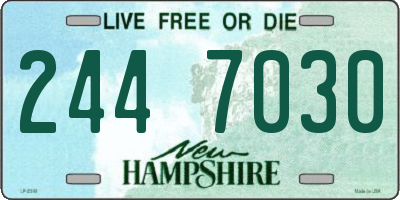 NH license plate 2447030