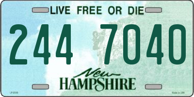 NH license plate 2447040