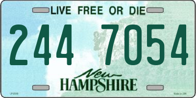 NH license plate 2447054