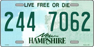 NH license plate 2447062