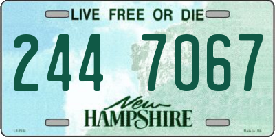 NH license plate 2447067