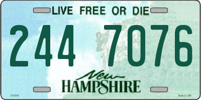 NH license plate 2447076