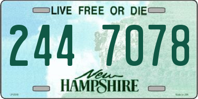 NH license plate 2447078