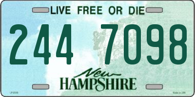 NH license plate 2447098