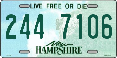 NH license plate 2447106