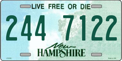 NH license plate 2447122