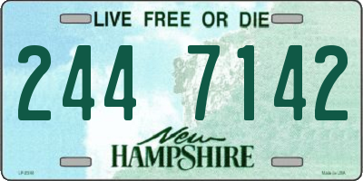 NH license plate 2447142