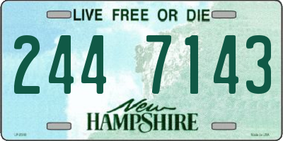 NH license plate 2447143