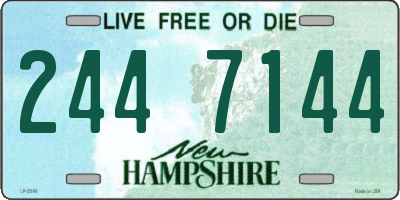 NH license plate 2447144
