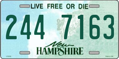 NH license plate 2447163