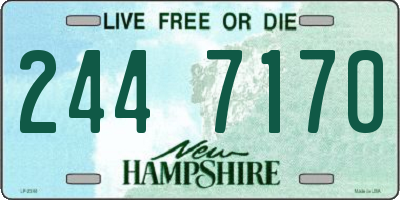 NH license plate 2447170