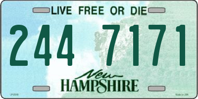 NH license plate 2447171