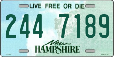 NH license plate 2447189