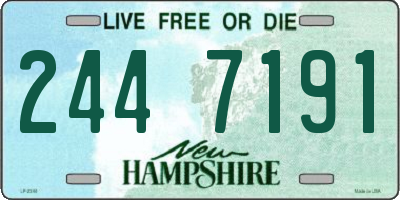 NH license plate 2447191